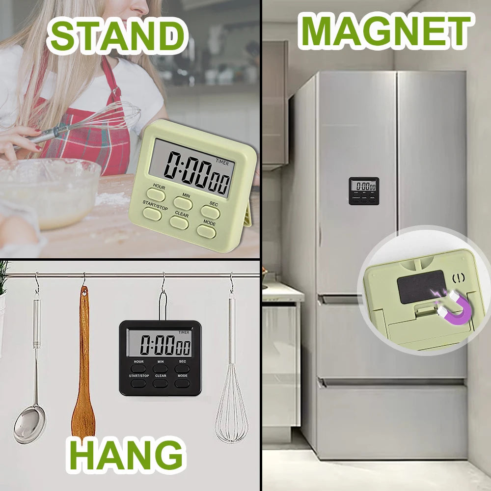 Multifunctional Kitchen Timer, Alarm Clock, Home Cooking, Practical Supplies, Kitchen Tools, Camping, New