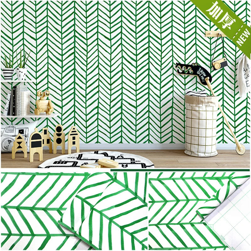 Bamboo wallpaper modern geometric contact paper black stripes detachable self-adhesive wallpaper wall covering home decoration