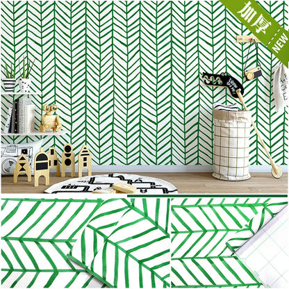 Bamboo wallpaper modern geometric contact paper black stripes detachable self-adhesive wallpaper wall covering home decoration