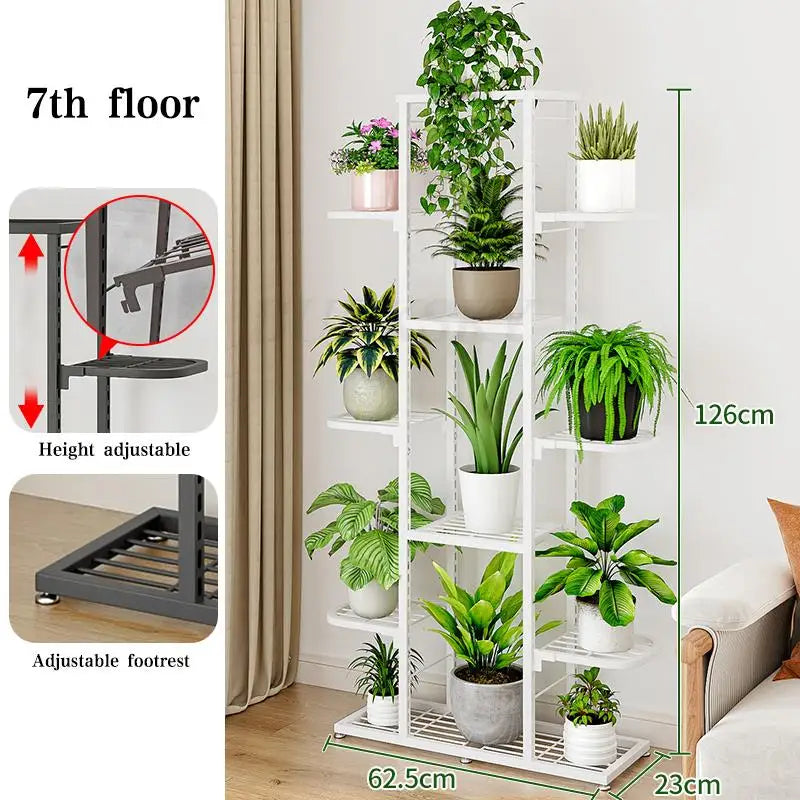 Indoor Plant Stand Flower Rack 5 Tier 7 Tier Flower Pot Shelf Storage Display Organizer Rack For Garden Balcony Home