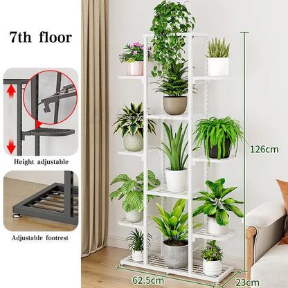 Indoor Plant Stand Flower Rack 5 Tier 7 Tier Flower Pot Shelf Storage Display Organizer Rack For Garden Balcony Home