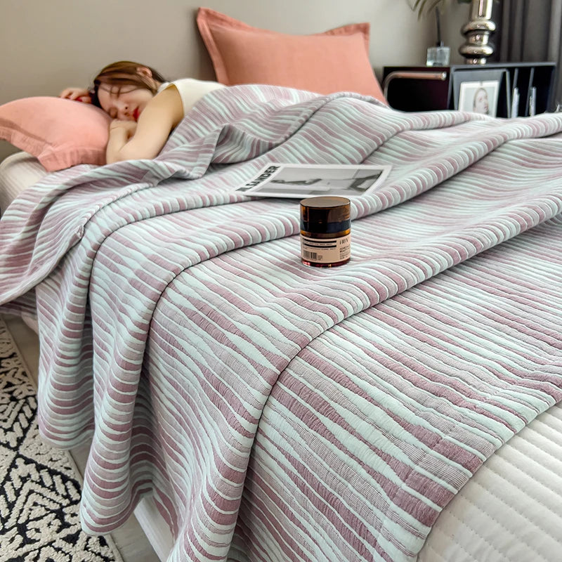 100% Cotton Blanket for Bed Breathable Lightweight Throws Blanket Soft Cozy Home Decoration Large Bed Cover Boho Towel Blankets