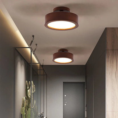 Nordic Living Room Ceiling Lamps Solid Wood Corridor  LED Lamp apanese style  Entrance Balcony Bedroom Headboard Ceiling Lights