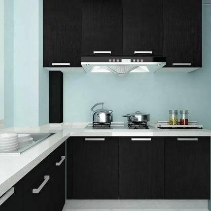 45x200cm Black Wood Grain Thickening Wallpaper Film Furniture Kitchen Vinyl Wall Paper Cupboard Tables DIY Renovation Wallpaper