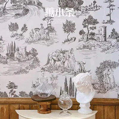 1:12 DIY Dollhouse (20x28cm)Adhesive Wallpaper on The Back for Kitchen(viscous) Living Room Bedroom Floor Decoration Accessories