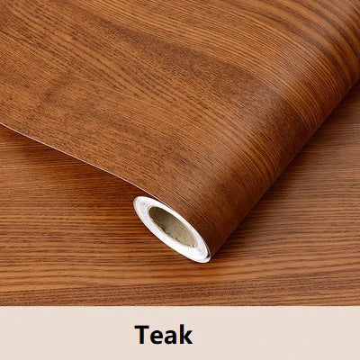 Wooden Door Wallpaper Vinyl Self Adhesive Waterproof Contact Paper for Living Room Kitchen Cupboard Furniture Renovation Sticker