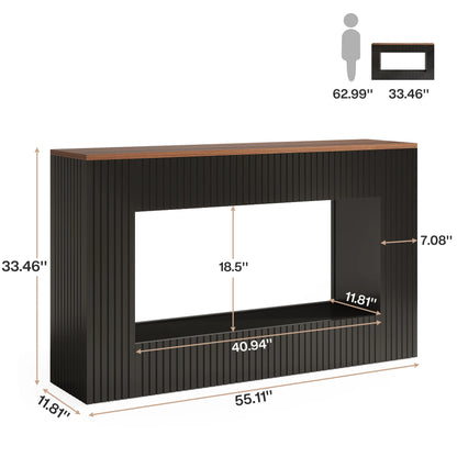 Tribesigns Console Table, 55-Inch Wood Entryway Table with Storage, Narrow Long Sofa Table Behind Couch Table for Living Room