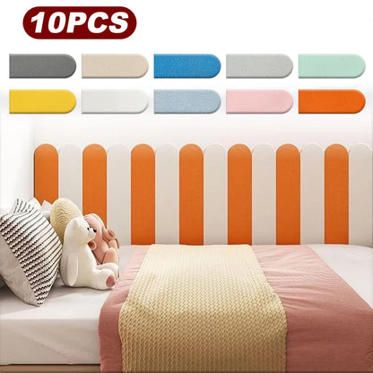 New Self-adhesive Anti-collision Wall Sticker Moisture Resistant Wallpaper Soft Solid Color Cushion For Kindergarten Home Hotel