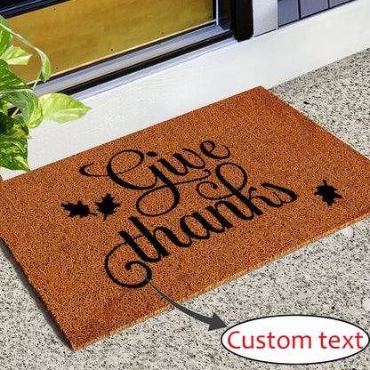 Personalized Quote Coconut Fiber Doormat Custom Outdoor Indoor Door Rug for Patio Entry Dust Removal Durable Easy Maintain
