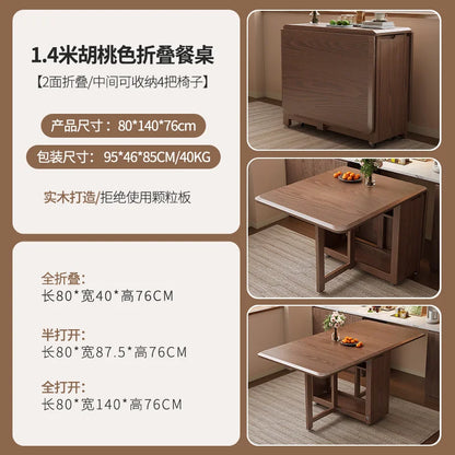 Rustic Dark Dining Tables Folding Nordic Modern Multifunctional Dining Tables Elegant Vintage Table A Manger Pliante Furnitures