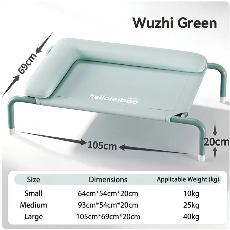 Pet Furniture Mesh Elevated Dog Beds Breathable Removable Raised Dog Bed with Pillow Outside Dog Bed Cat Patio Sunbathing