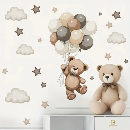 Forest Animals Rainbow Wall Stickers for Kids Rooms Children Boys Girls Baby Room Decoration Nursery Wallpaper Giraffe Elephant