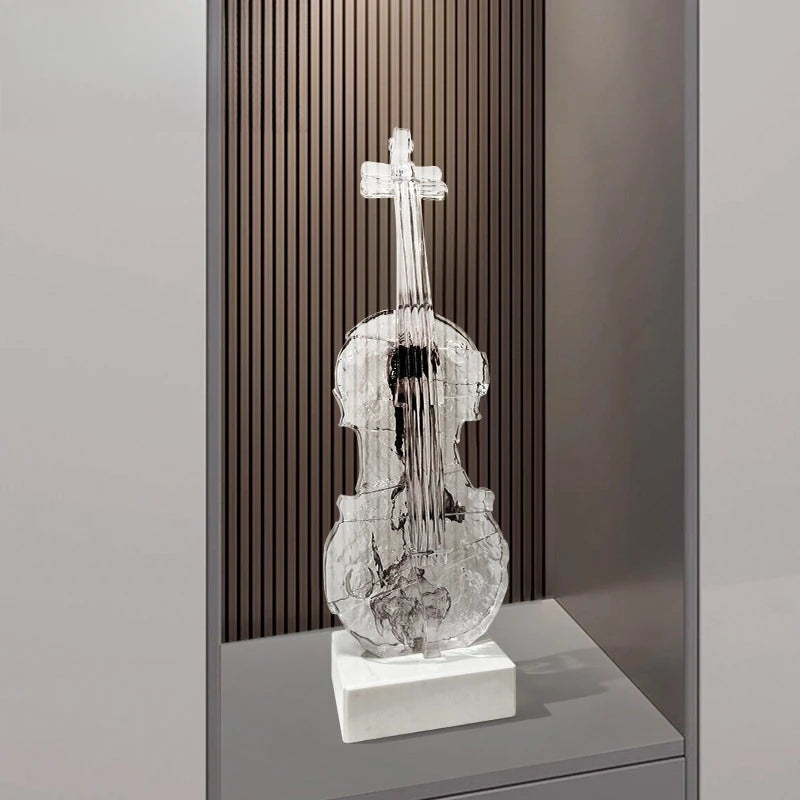 Simple Violin Art Sculpture Floor-to-Ceiling Ornament Light Luxury High End Statue Living Room Home Decoration Gift home decor