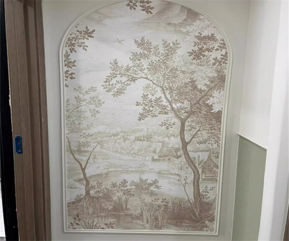 Customized French Wallpaper TV Background Wall Wallpaper Hand Drawn Black and White Forest Living Room Bedroom Papier Peint