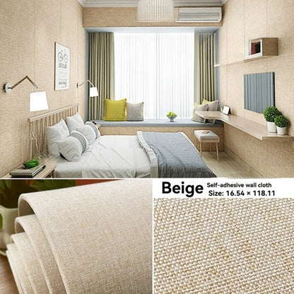 3D Wall Panels Tv Background Wall Linen Wall Fabric Self-Adhesive Wall Panels Wall Decoration Self-Installation Wall Fabric Soft Panels Soundproof Wall Stickers Self-Adhesive Wallpaper
