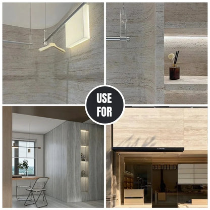 Soft Imitate Roman Travertine Slate Wallpapers 3D Textured Thickening Wall Panel Scalable Flexible Self-adhesive  Wall Stickers