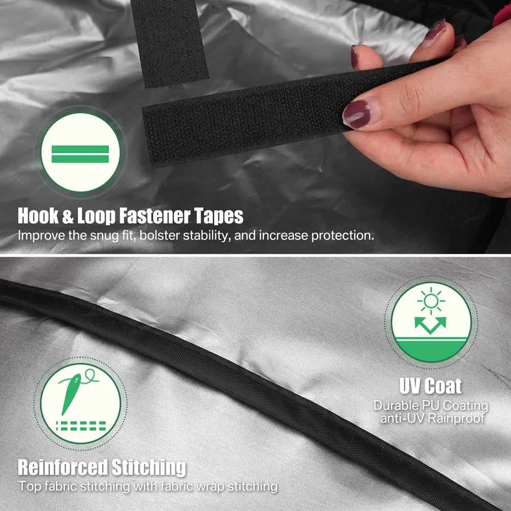 Waterproof Grill BBQ Cover Heavy Duty Barbecue Cover Weather UV & Fade Resistant with Adjustable Straps Gas Grill Cover