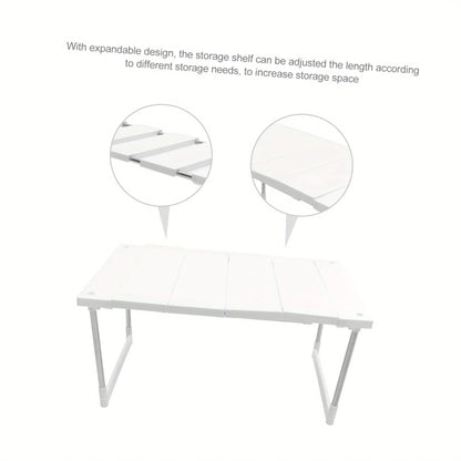 Kitchen Counter Shelves, Cabinet organizers and Storage, Pantry Storage Shelf Organizer, Kitchen Cabinet Organizer, White