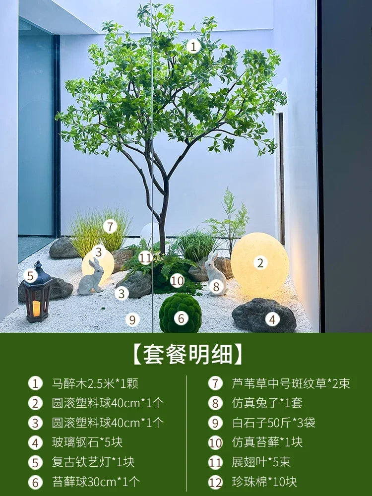 Artificial Bell Tree Show Window Decoration Drunk Wood Green Plant Landscape Indoor and Outdoor Ornaments