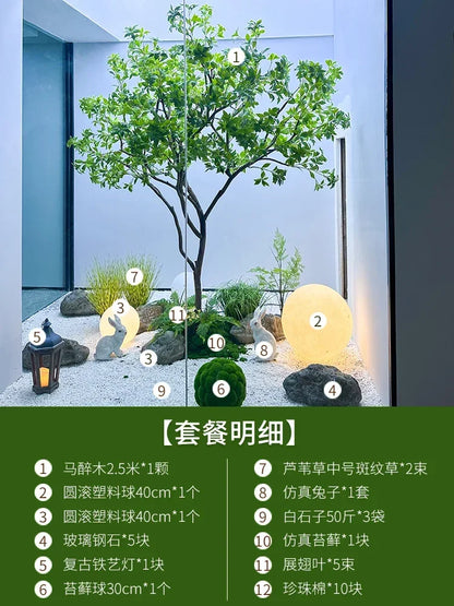 Artificial Bell Tree Show Window Decoration Drunk Wood Green Plant Landscape Indoor and Outdoor Ornaments