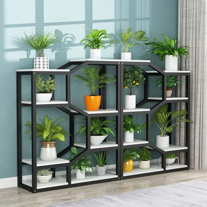 Flower Rack Indoor Living Room Floor-to-ceiling Multi-layer Flower Rack Balcony Wrought Iron Flower Pot Hanger Office Partition