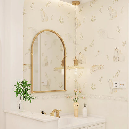 44×300cm Peel And Stick Wallpaper Watercolor Cat Floral Self Adhesive Removable Waterproof Contact Paper For Bedroom Rental Home