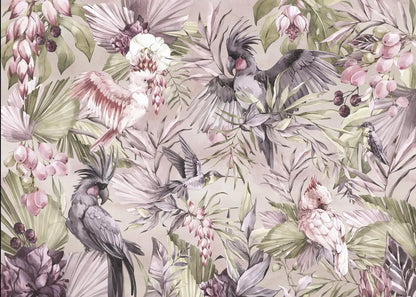 Custom Wallpaper European Style Retro Plants Flowers Forests Hummingbird Mural Bedroom Living Room Background Wall Wallpaper