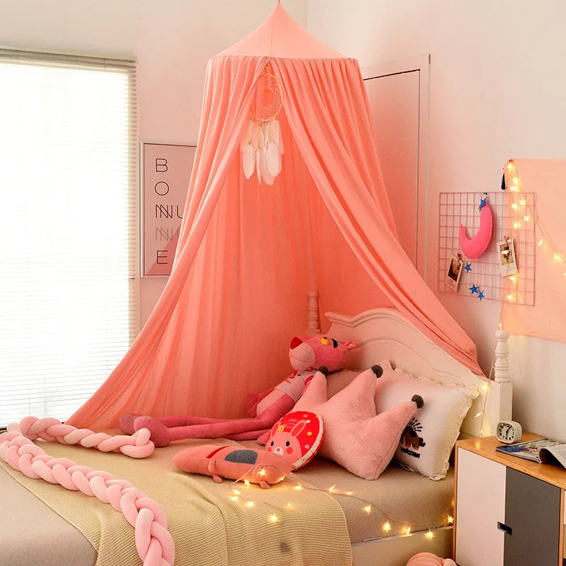 Dome Bed Curtain Children's Windscreen Crib Surround Bed Head Decoration Shading Mosquito Net Bed Tent Large Size Castle Game