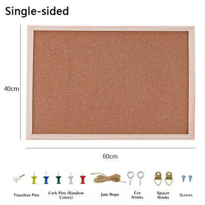 Pictures Wall Plate DIY Cork Display Panel Soft Decorative Cork Board Hanging Wood Memo Bulletin Board Cork Board