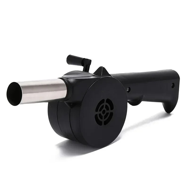 Portable Hand Crank BBQ Fan Grill Air Blower Speed Control for Outdoor Camping Picnic Fire Pit Charcoal Smoker Wind Maker