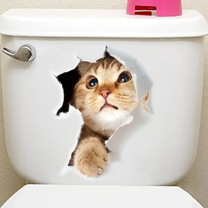 Cartoon Cat Waterproof Wall Sticker,Self-Adhesive Removable Decorative Wallpaper,Creative Home Decoration,Eco-Friendly Material