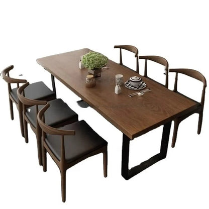 Modern Dining Room Furniture Solid Wood Restaurant Table Set