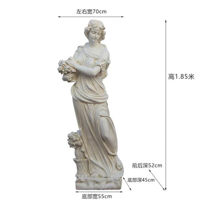 Large fiberglass figure sculpture Four Seasons Goddess Statue Garden Landscape Decoration Floor-standing Decoration