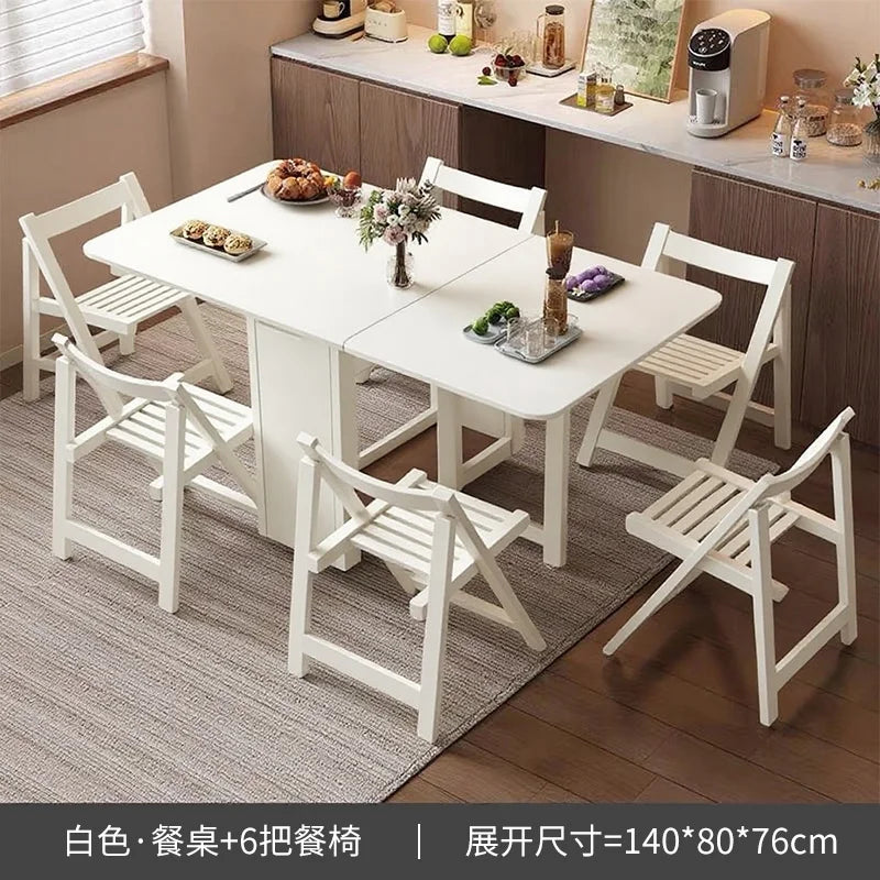 Rustic Dark Dining Tables Folding Nordic Modern Multifunctional Dining Tables Elegant Vintage Table A Manger Pliante Furnitures
