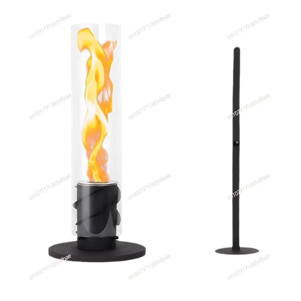 Indoor Spinning Tornado Flame Fireplace Heater Portable Atmosphere Heating Stove for Living Room Bedroom