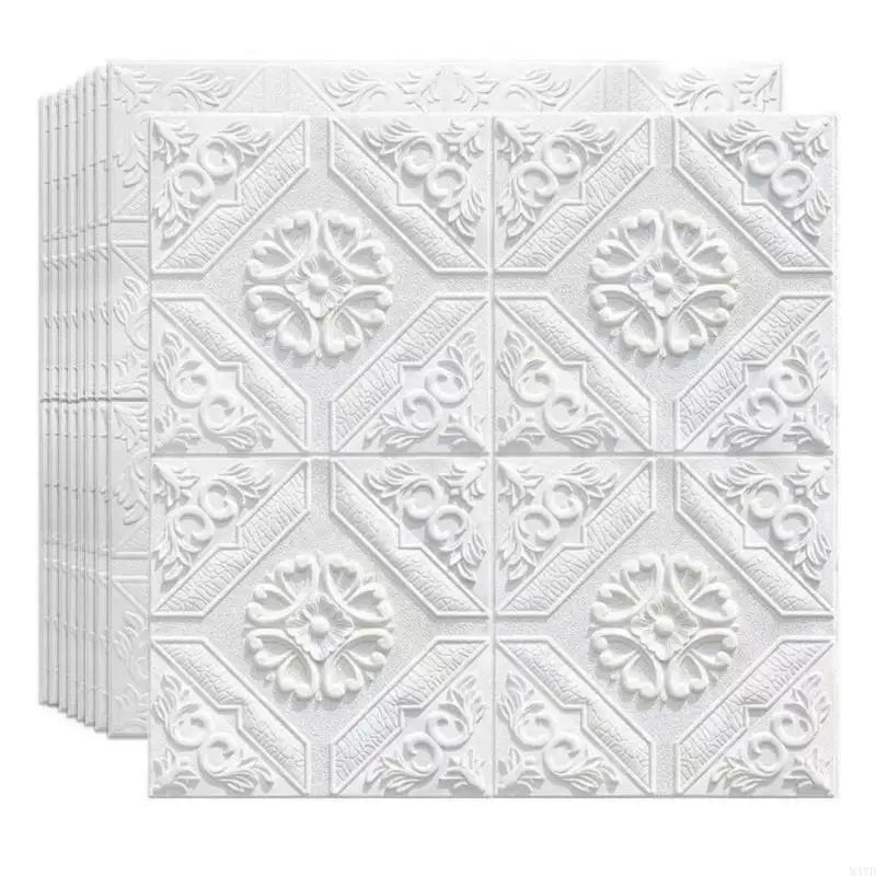 10Pcs Removable Tile Brick Wall Sticker Waterproof Background Wall Wallpaper For Home Office Decoration Easy to Install M4YD