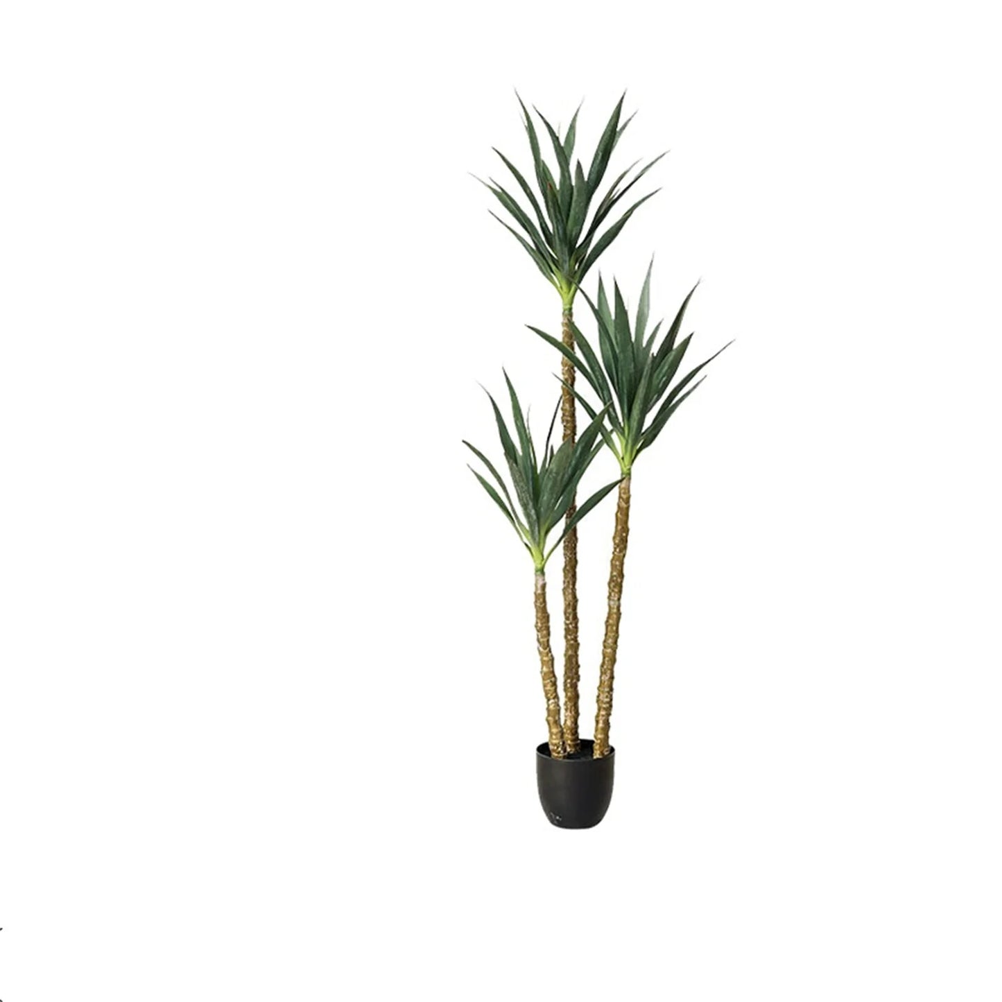160 cm (63 inches) artificial agave plant with 3 stems for living room, office, balcony, artificial plant in pot with lifelike leaves and bark, indoors and outdoors, indoor plant decoration