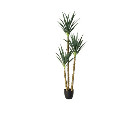 160 cm (63 inches) artificial agave plant with 3 stems for living room, office, balcony, artificial plant in pot with lifelike leaves and bark, indoors and outdoors, indoor plant decoration