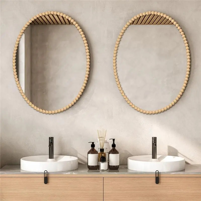 ABUH-Wall For Bathroom Mirror Frame Border Flexible Molding Trim Peel And Stick Decorative Bead Pearl DIY For Walls