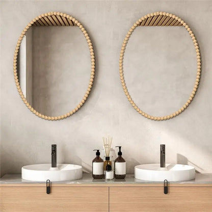 ABUH-Wall For Bathroom Mirror Frame Border Flexible Molding Trim Peel And Stick Decorative Bead Pearl DIY For Walls