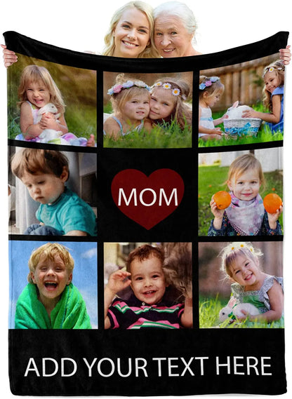 Custom Blanket With Picture Collage Customized Blankets Birthday Souvenir Christmas Gifts Personalized Throw Blanket