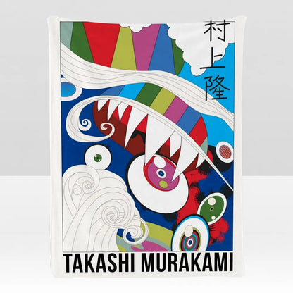 Artist T-Takashi M-Murakami Throw Soft Flannel Blanket for Bed Bedroom Sofa Picnic Throw Skin-friendly Breathable Gift Cover