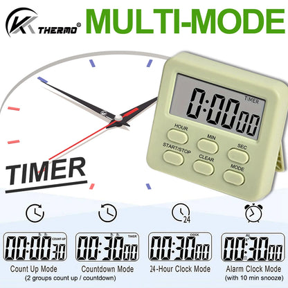 Multifunctional Kitchen Timer, Alarm Clock, Home Cooking, Practical Supplies, Kitchen Tools, Camping, New