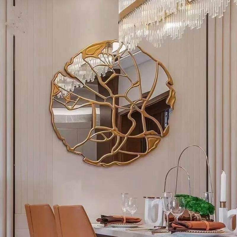 Living Room Nordic Mirror Frame Irregular Women Luxury Vanity Mirror Aesthetic Wall Hanging Espejo Pared House Accessories