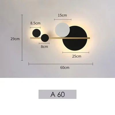 Living Room Wall Lamp Decoration Light Luxury Circular Sofa Background Atmosphere Lighting Simple Modern Nordic Bedroom Lights