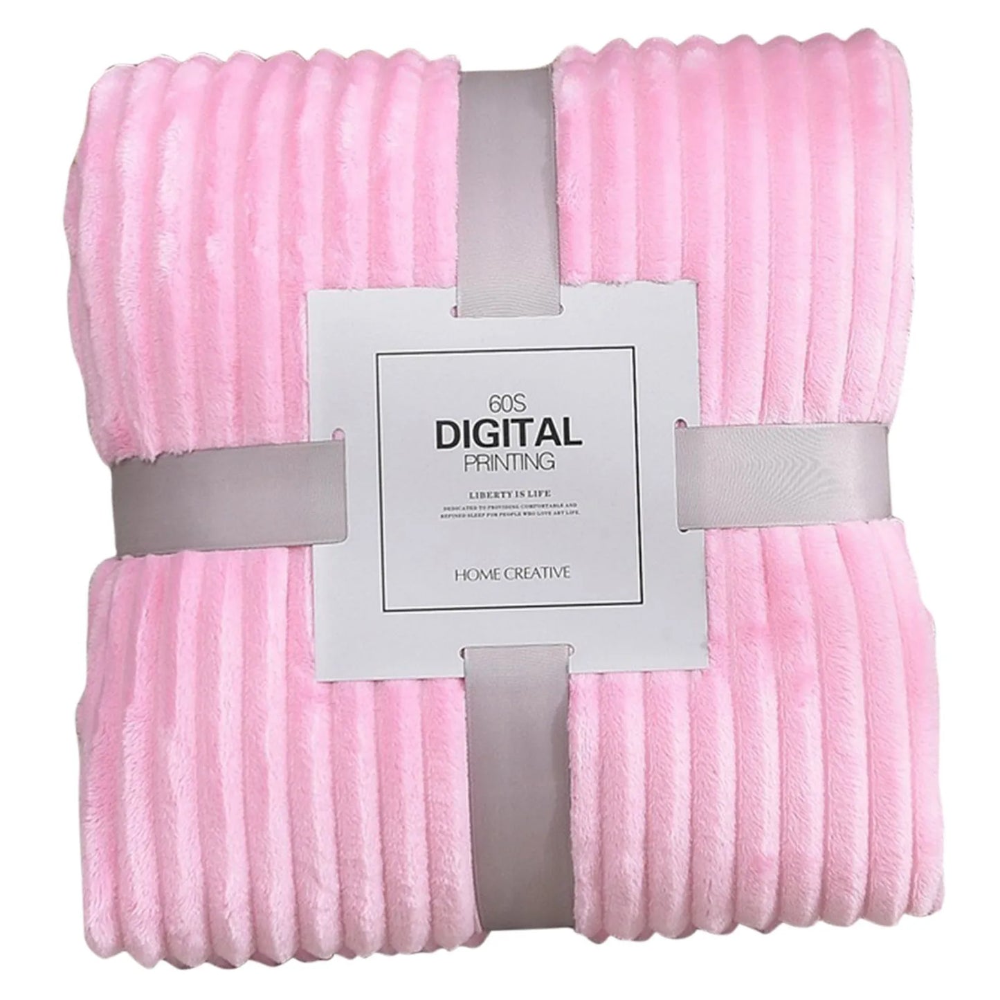 Striped Flannel Blankets For Beds Solid Pink Blue Color Soft Warm Mink Throw Sofa Cover Bedspread Beach Airplane Travel Blankets
