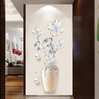 1PCS Flowers Wall Stickers Aesthetic Home Decoration Removable Wallpaper Living Room Modern Art Mural