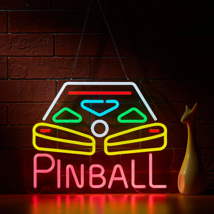 Pinball Neon Sign Craftsmanship Premium LED for Vivid Glow Ideal for Game Rooms Bars and Arcades The Decor.