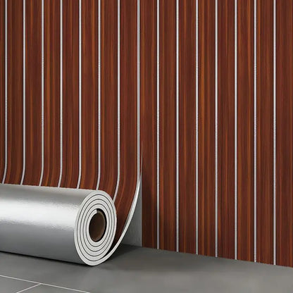 【H】Thick Brown Grid Peel And Stick Wallpaper Faux Plaid Design Waterproof And Moisture-Proof Ideal For Walls Ceilings Home Decor