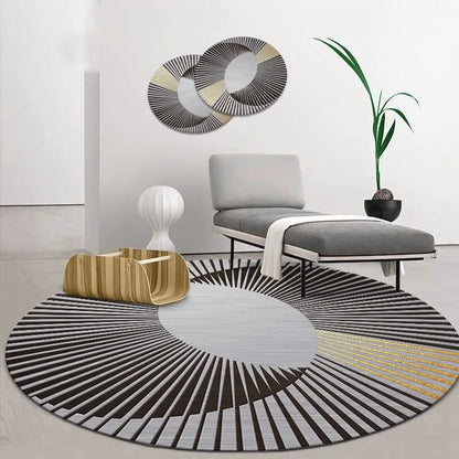 Modern Round Area Rug Minimalist Soft for Living Room Bedroom Study Room Decor Floor Mat Slip-resistant Wear-resistant Fashion